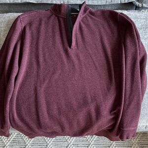 Walter Hagen Burgundy Zip-Up Sweater